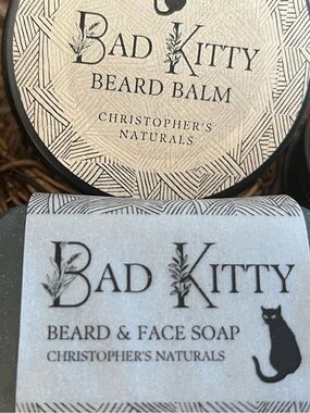 Bad Kitty Beard Balm & Face Soap - - Gray